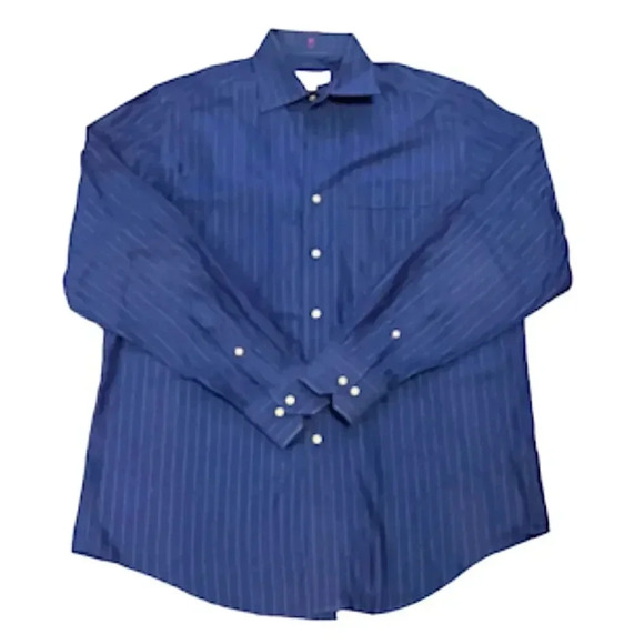 Tommy Bahama Blue Striped Long Sleeve Button Down Shirt Men's Size: 15 1/2 34-35 - Picture 1 of 9